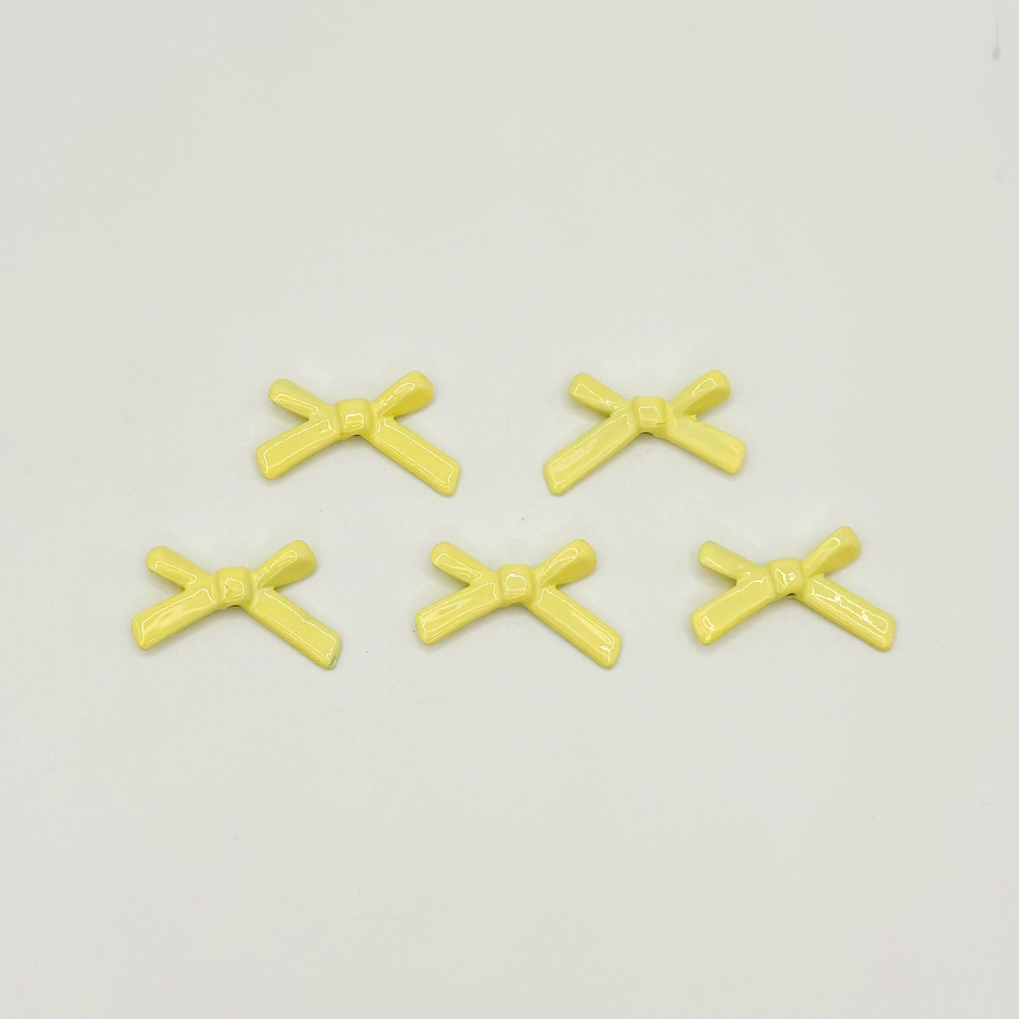 Bow Metal Beads 20mm Baking Painted Polished Alloy 50pcs 10