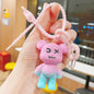 Creative Resin Cartoon Gradient Bear Keychain Metal Material 8
