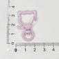 Zinc Alloy Puppy Head Keychain Clasps Spray Painted 35mm 20pcs 12