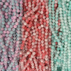 Crackle Round Glass Beads 12mm Pastel Shimmer 10 Strands