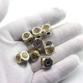 Square Metal Beads 11mm Mythical Creature Antique Silver Gold Tone 10pcs