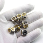 Square Metal Beads 11mm Mythical Creature Antique Silver Gold Tone 10pcs