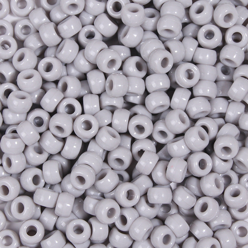 Multicolor Pony Beads Acrylic 9mm Smooth Finish 100pcs 31