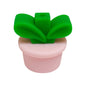 Silicone 3D Focal Beads Flowerpot Grass With Leaf Cluster 20pcs 8