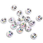 UV Plating Round Acrylic Beads 16mm Funny Emoji Faces 50pcs 9
