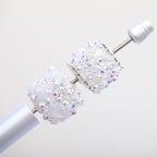 Square Rhinestone Beads 18mm Pearl Resin Acrylic Cube 10pcs 7