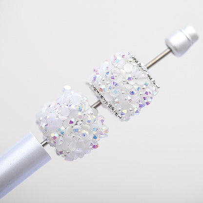 Square Rhinestone Beads 18mm Pearl Resin Acrylic Cube 10pcs 7