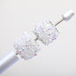 Square Rhinestone Beads 18mm Pearl Resin Acrylic Cube 10pcs 7