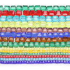 Square Glass Beads 4mm Transparent Clear Cube 100pcs