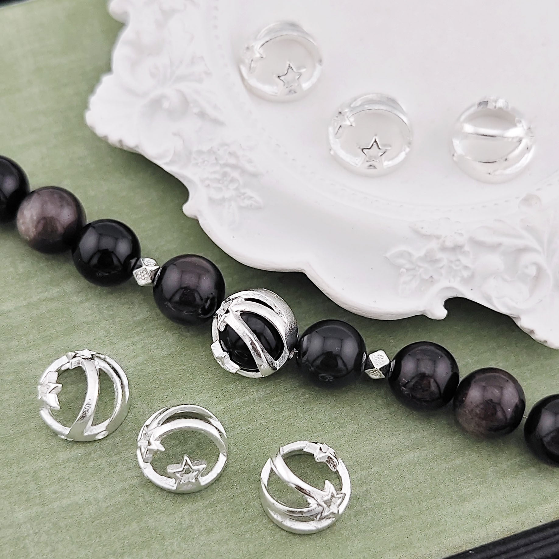 Shooting Star Metal Bead Frames 12mm Hollow Zinc Alloy 20pcs 2