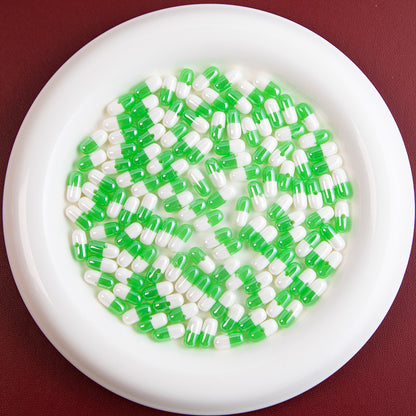 Plating Capsule Resin Beads 12mm Glossy Two Tone 20pcs 10