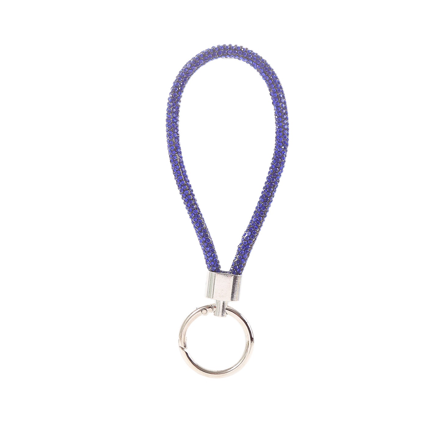 Diamond Wristlet Keychain Metal Flexible Loop Multiple Colors 16