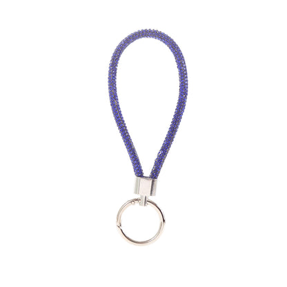 Diamond Wristlet Keychain Metal Flexible Loop Multiple Colors 16