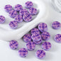 Flat Acrylic Beads 7x18mm Plaid Pattern Button Mixed Colors 10pcs 6