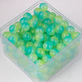 Crackle Round Glass Beads 10mm Dual Color Gradient Mix 50pcs 5