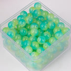 Crackle Round Glass Beads 10mm Dual Color Gradient Mix 50pcs 5