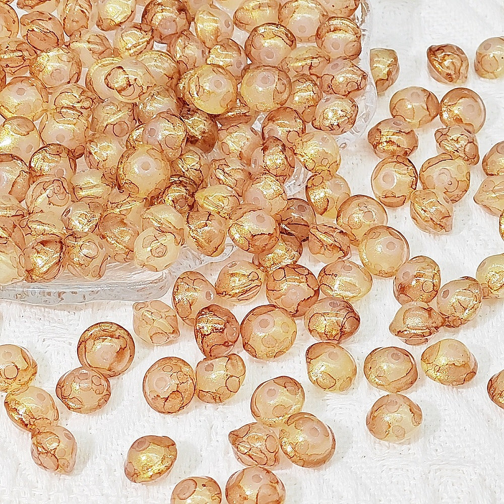 Glass Flying Saucer Spacer Beads 10mm Antique Finish 100pcs 9