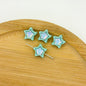 Star Metal Beads 13mm Baking Painted Zircon Embedded 10pcs 9