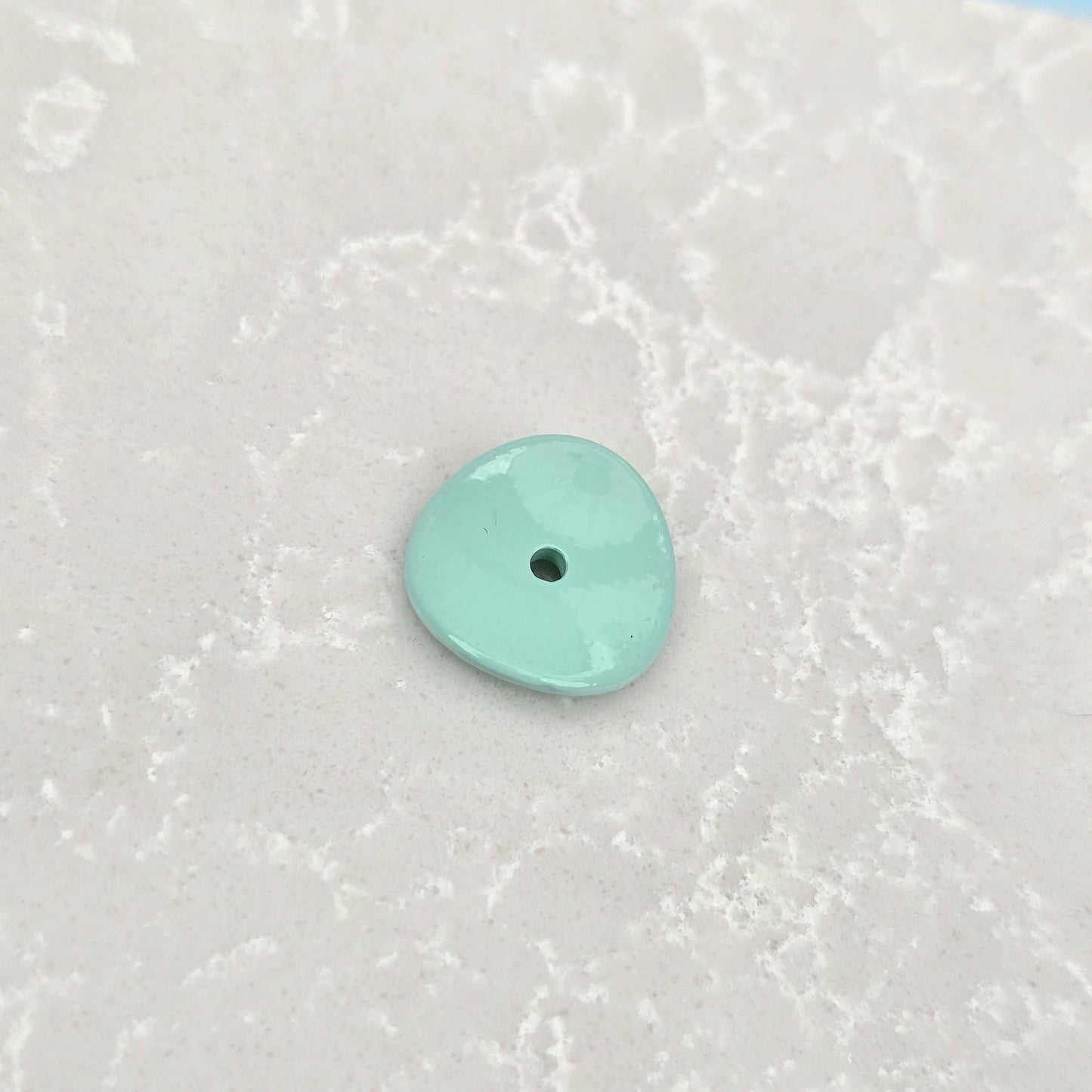 Acrylic Potato Chips Spacer Beads 14mm Baking Painted 20pcs 17