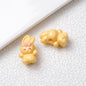 Printed Bunny Acrylic Beads 18mm Glossy Colors 50pcs 11