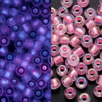 Glow In The Dark Seed Glass Beads 3mm Multicolor Stripes 1800pcs 4