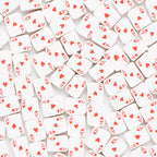 Flat Clay Beads 10mm Playing Cards Polymer Mixed 100pcs 6
