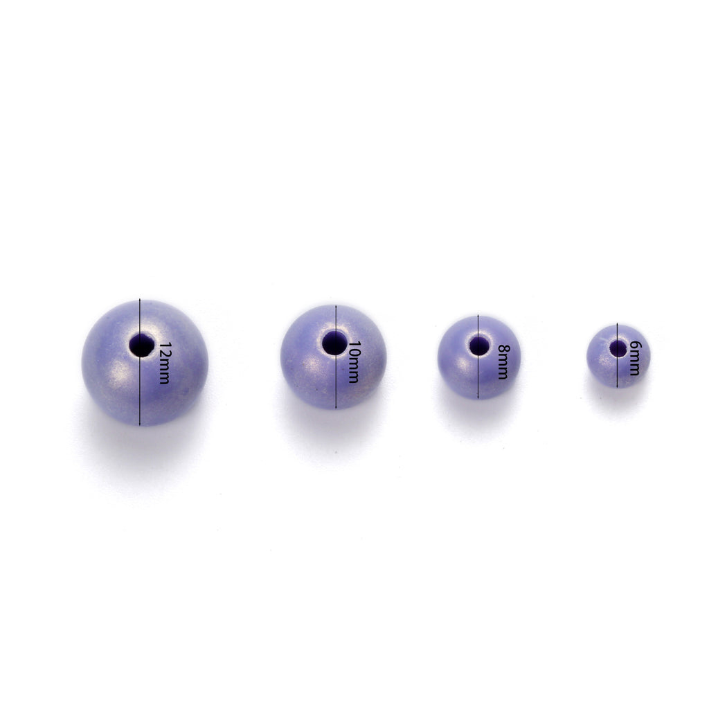 Imitation Pearl Acrylic Beads 8mm-12mm Macaron Colored Pastel 5