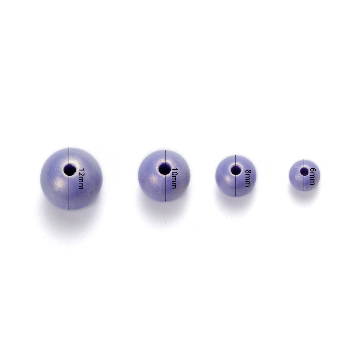 Imitation Pearl Acrylic Beads 8mm-12mm Macaron Colored Pastel 5