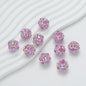 Bubblegum Rhinestone Beads 18mm Enlaced Fully Rhinestoned 5pcs 7