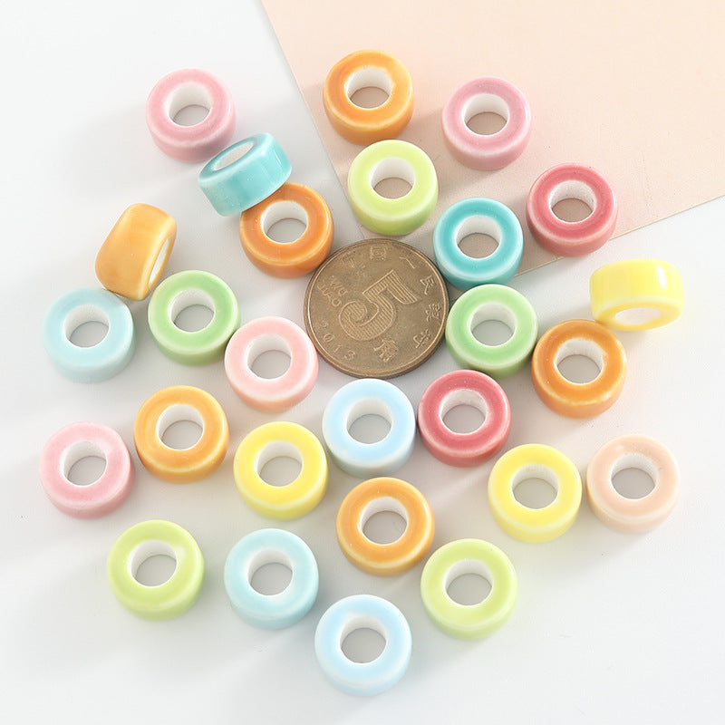 Ceramic Round Spacer Beads 12mm Candy Color Large Hole 50pcs 4