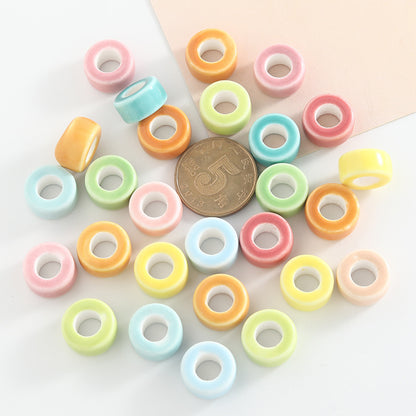 Ceramic Round Spacer Beads 12mm Candy Color Large Hole 50pcs 4