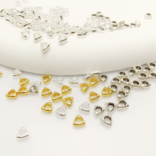 Alloy Triangular Spacer Beads 3/4mm Tibetan Style 100pcs