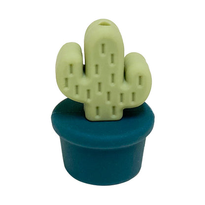 Silicone 3D Focal Beads Flowerpot Cactus Textured Vibrant Pots 20pcs 19