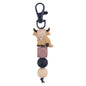 Cartoon Animal Silicone Bead Keychain Elk Yak Goat Design 8