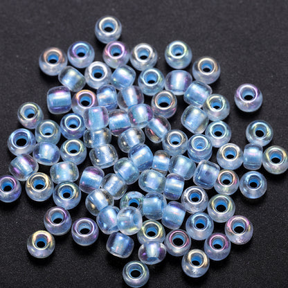 Glow In The Dark Seed Glass Beads 3mm Multicolor Stripes 1800pcs 19