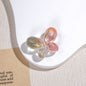 Clear Butterfly Acrylic Beads 27mm Gilded Flecks Pastel 20pcs 6