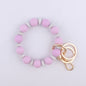 Silicone Bead Wristlet Keychain with Colorful Spacer Beads 7