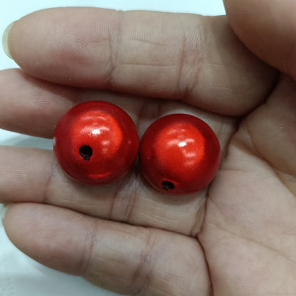 Plated Bubblegum Beads 20mm Iridescent Laser-coated Bulb 50pcs 12