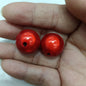 Plated Bubblegum Beads 20mm Iridescent Laser-coated Bulb 50pcs 12