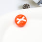 Baking Painted Acrylic Beads 18mm Enamel Candy Letter 50pcs 23