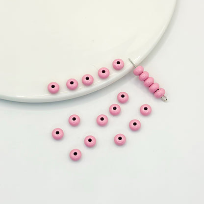 Alloy Spacer Beads 6mm Colorful Baking Painted 50pcs 8