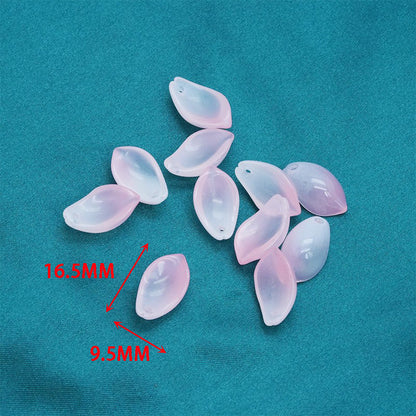 Czech Glass Petal Glass Beads 16mm Frosted Pastel Colors 500pcs 2