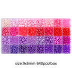 Acrylic Pony Beads 9mm Glossy 32 Colors 640pcs 6
