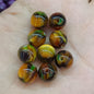 Gradient Resin Beads 16mm Round Dark Ocean Colors Glossy 20pcs 25