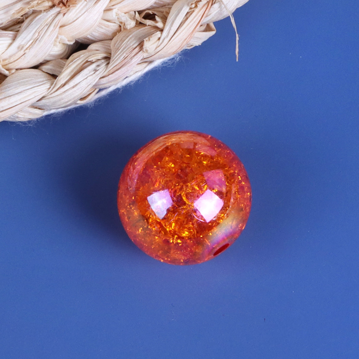Transparent Bubblegum Beads 20mm Crackle Chunky Acrylic 10pcs 21