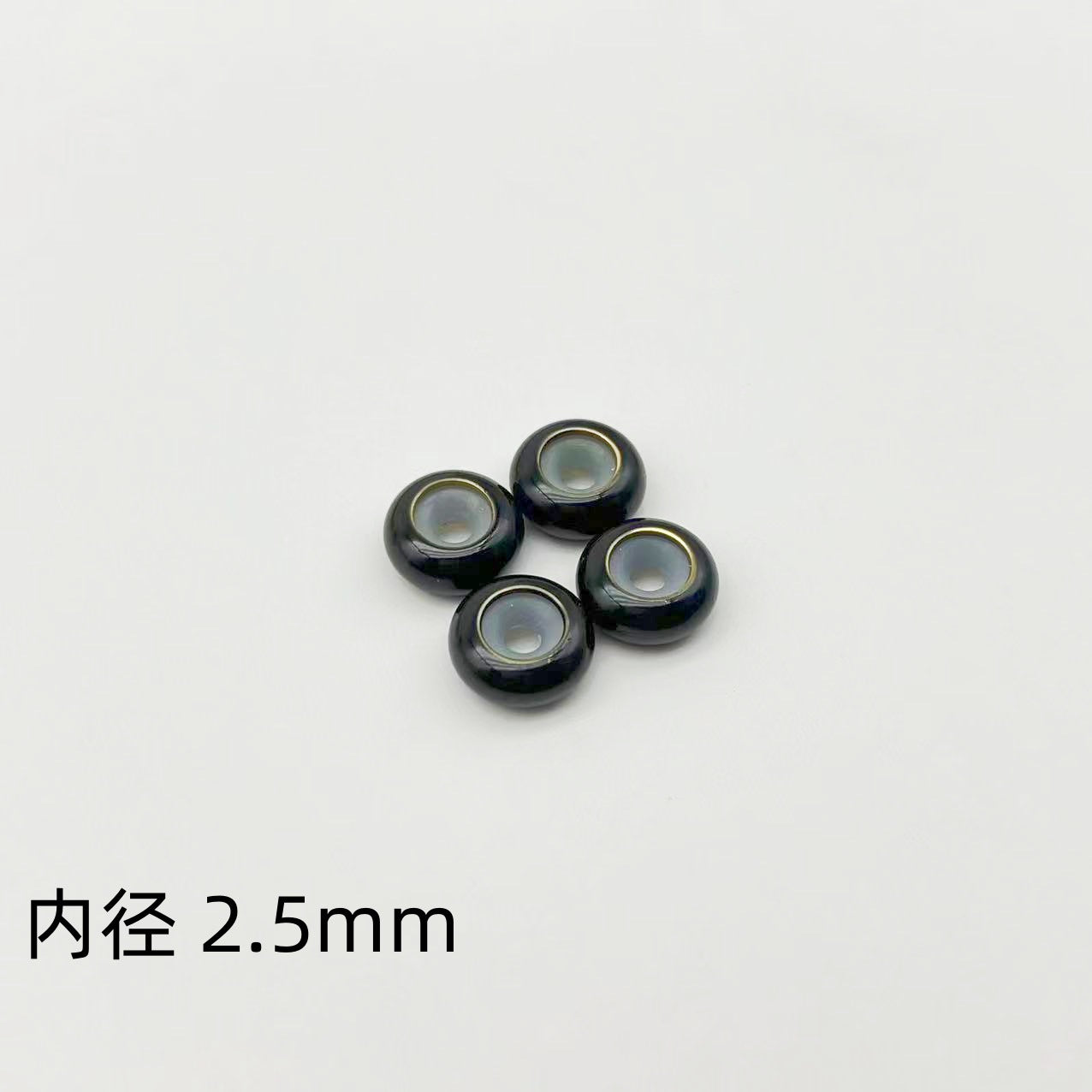 Brass Spacer Beads 10mm Colorful Enamel Large Hole 20pcs 19