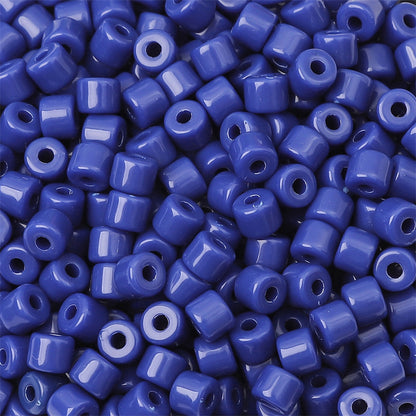 Cream Colored Pony Beads Acrylic 6mm Matte Wide Hole 50pcs 18