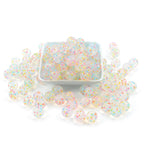 9-19mm Silicone Beads Confetti Clear Mixed Round Hexagon 20pcs 3
