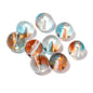 Transparent Round Glass Beads 8mm Color Plated Mixed Colors 50pcs 7