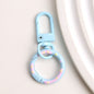 Zinc Alloy Donut Keychain Clasps Spray Painted Hand Paint 51mm 10pcs 19